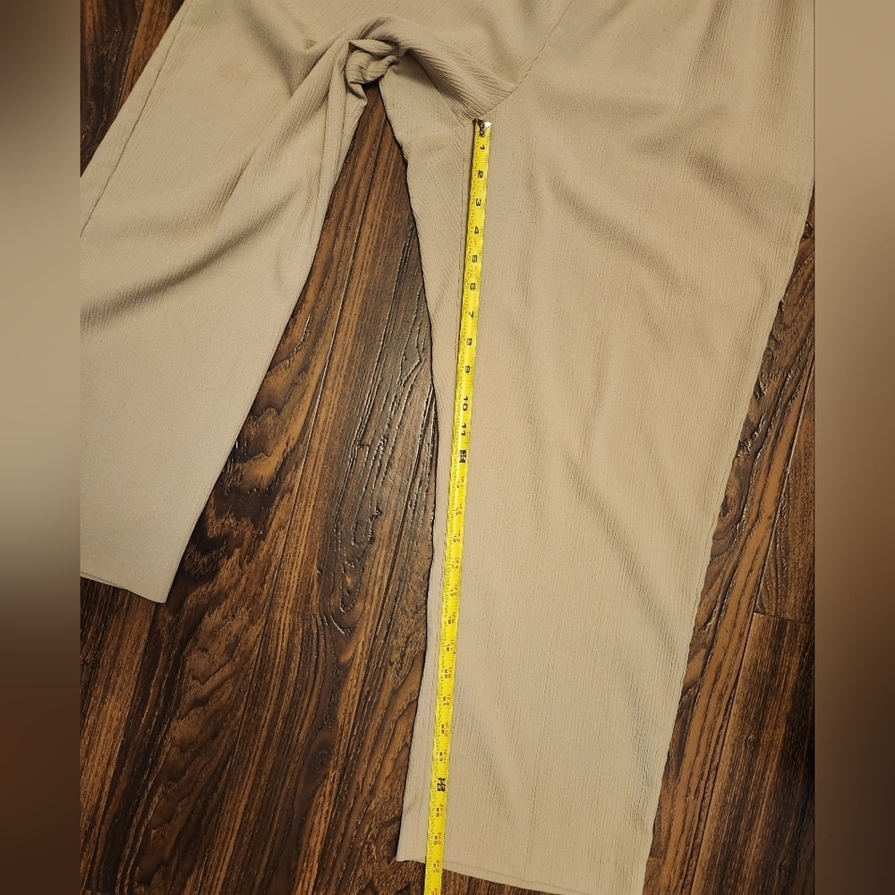 ALFRED DUNNER Sz 16 Taupe Beige Tan Wide Leg Pants - Picture 3 of 6